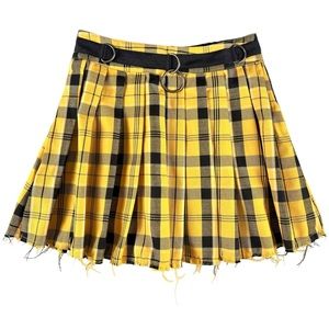 Dolls Kill Current Mood Sunny Dress Code Plaid Skirt Size XS New